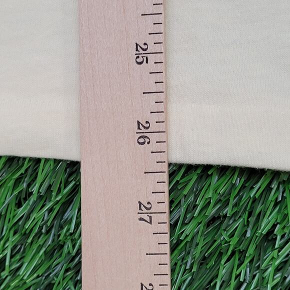 Vintage 80s Hanes Shirt Womens S/M 18x26 Ivory Logo USA - Picture 11 of 13